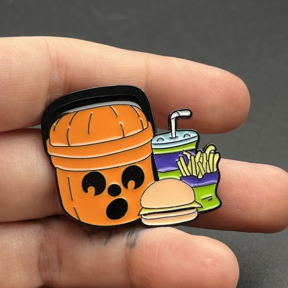McDonald's Happy Meal Halloween Trick Or Treat Bucket Lapel Hat‎ Pin